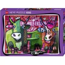 Heye Puzzle 1000 Pasiaste krowy - - Puzzle - miniaturka - grafika 1