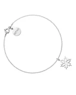 Bransoletki - Srebrna bransoletka ze śnieżynką - miniaturka - grafika 1