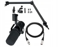 Mikrofony komputerowe - Zestaw Shure SM 7 B Podcast Bundle Mikrofon Dynamiczny ramię i kabel - miniaturka - grafika 1