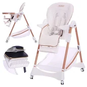 Krzesełka do karmienia - Neno Sedi White Krzesełko Do Karmienia Regulowane Białe - miniaturka - grafika 1