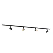 Lampy sufitowe - QAZQA Nowoczesny system szynowy 1-fazowy z 4 punktami czarnymi - Jeana - miniaturka - grafika 1