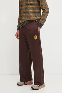adidas Originals spodnie męskie kolor brązowy gładkie IW3260 - Spodnie męskie - miniaturka - grafika 1