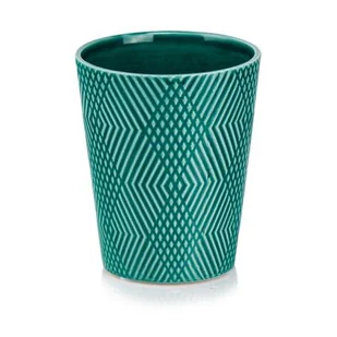 Osłonka ceramiczna turkusowa 15 cm - Donice - miniaturka - grafika 1