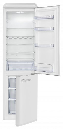 Bomann KGR 7328.1 White Retro Fridge-Freezer