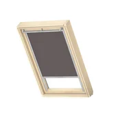 Rolety - Roleta zaciemniająca do okna dachowego 78x140 cm taupe z aluminiową ramą Velux - miniaturka - grafika 1