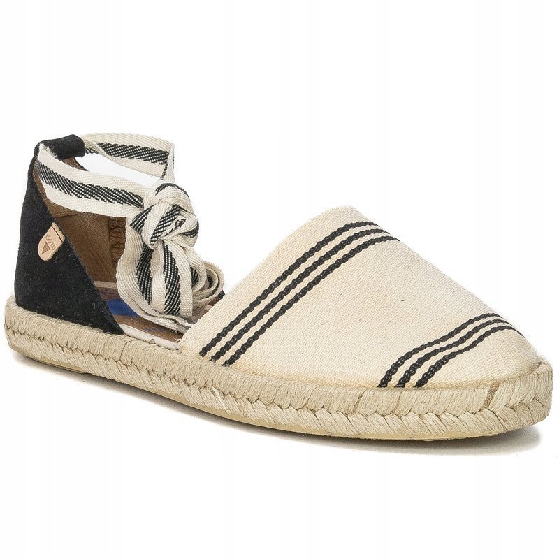 Espadryle Verbenas 07 0128 Marinera Negro+Cru r.41