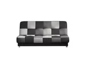 Sofy i kanapy - Sofa rozkładana z funkcją spania CAYO czarna/szara - miniaturka - grafika 1