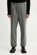 Spodnie męskie - Iceberg spodnie z wełną męskie kolor szary proste B080 3080 - miniaturka - grafika 1