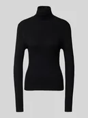 Swetry damskie - Sweter z dzianiny z golfem model ‘KAROL’ - miniaturka - grafika 1