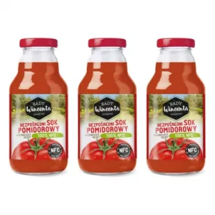 Sady Wincenta Sok 100% pomidorowy naturalnie mętny tłoczony NFC Zestaw 3 x 330 ml - Soki i napoje niegazowane - miniaturka - grafika 1