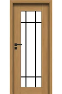 Drzwi wewnętrzne - Pol-Skone Dzwi Wewnętrzne Z Szybą Samos V1S3 Laminowane Dąb Polski - miniaturka - grafika 1
