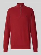 Swetry męskie - Sweter z dzianiny z kołnierzem - miniaturka - grafika 1