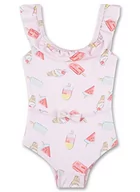 Stroje kąpielowe - Sanetta Dziewczęcy kostium kąpielowy 430508, delikatny róż, 128, delikatny róż, 128 cm - miniaturka - grafika 1