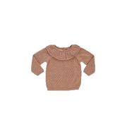 Bluzki dla niemowląt - Slowmoose Dzieci srping i jesień, dzianiny cienki sweter Brown 120cm 6-7Y - miniaturka - grafika 1