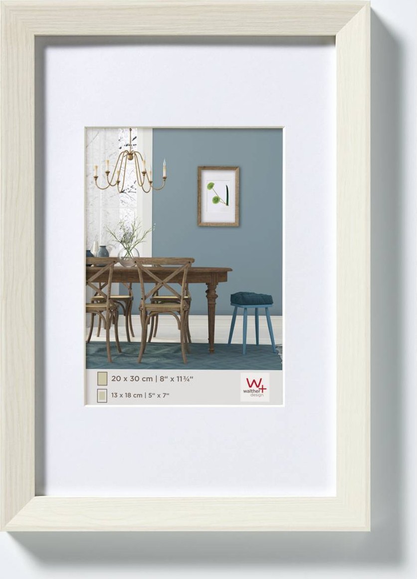 Ramka Walther Walther Fiorito white 30x45 Wood incl. Passepartout EF045W
