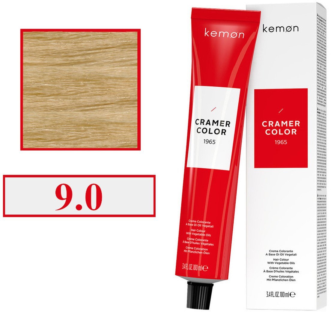 Kemon Cramer Color Kremowa farba do włosów z olejem kokosowym 100ml Very Light Mediterranean Nat.Blonde 9,0