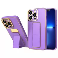 Etui i futerały do telefonów - New Kickstand Case etui do iPhone 12 z podstawką fioletowy - miniaturka - grafika 1