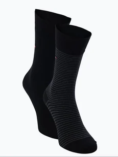 Tommy Hilfiger Skarpety pakowane po 2 szt. Mężczyźni Bawełna czarny jednolity, 39-42 - Skarpetki męskie - miniaturka - grafika 1