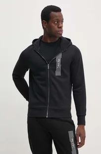Calvin Klein bluza męska kolor czarny z kapturem z nadrukiem K10K113550 - Bluzy męskie - miniaturka - grafika 1