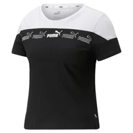 Koszulki sportowe damskie - Damska koszulka Around the Block PUMA Black White - miniaturka - grafika 1