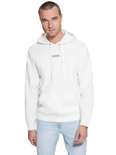 Guess Biała Męska Bluza Z Kapturem L - Bluzy męskie - miniaturka - grafika 1