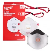 Odzież robocza - Maska półmaska przeciwpyłowa Milwaukee 10szt - miniaturka - grafika 1