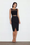 Spódnice - Elegancka SPÓDNICA o asymetrycznym kroju czarna L - miniaturka - grafika 1