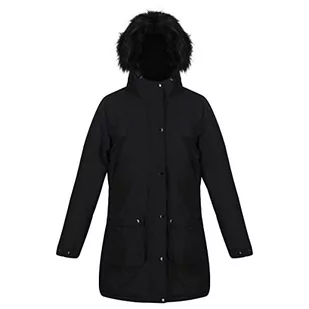 Regatta Damska kurtka Voltera Parka, Czarny, 44 PL 5059404285563 - Kurtki damskie - miniaturka - grafika 1