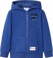 Bluzy dla dziewczynek - vidaXL Bluza dziecięca z kapturem i zapięciem na zamek, niebieski melanż, 92 - miniaturka - grafika 1