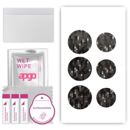 folia naklejka skórka strukturalna na TYŁ do Apple AirTag - Carbon Pixel Czarny - apgo SKINS