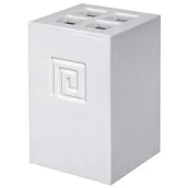 Kubki na szczoteczki do zębów - Pojemnik na szczoteczki Meander biały - miniaturka - grafika 1