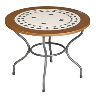 Dajar Stół Ogrodowy Okrągły 100cm Como 65792 5904134657923 - Stoły ogrodowe - miniaturka - grafika 1