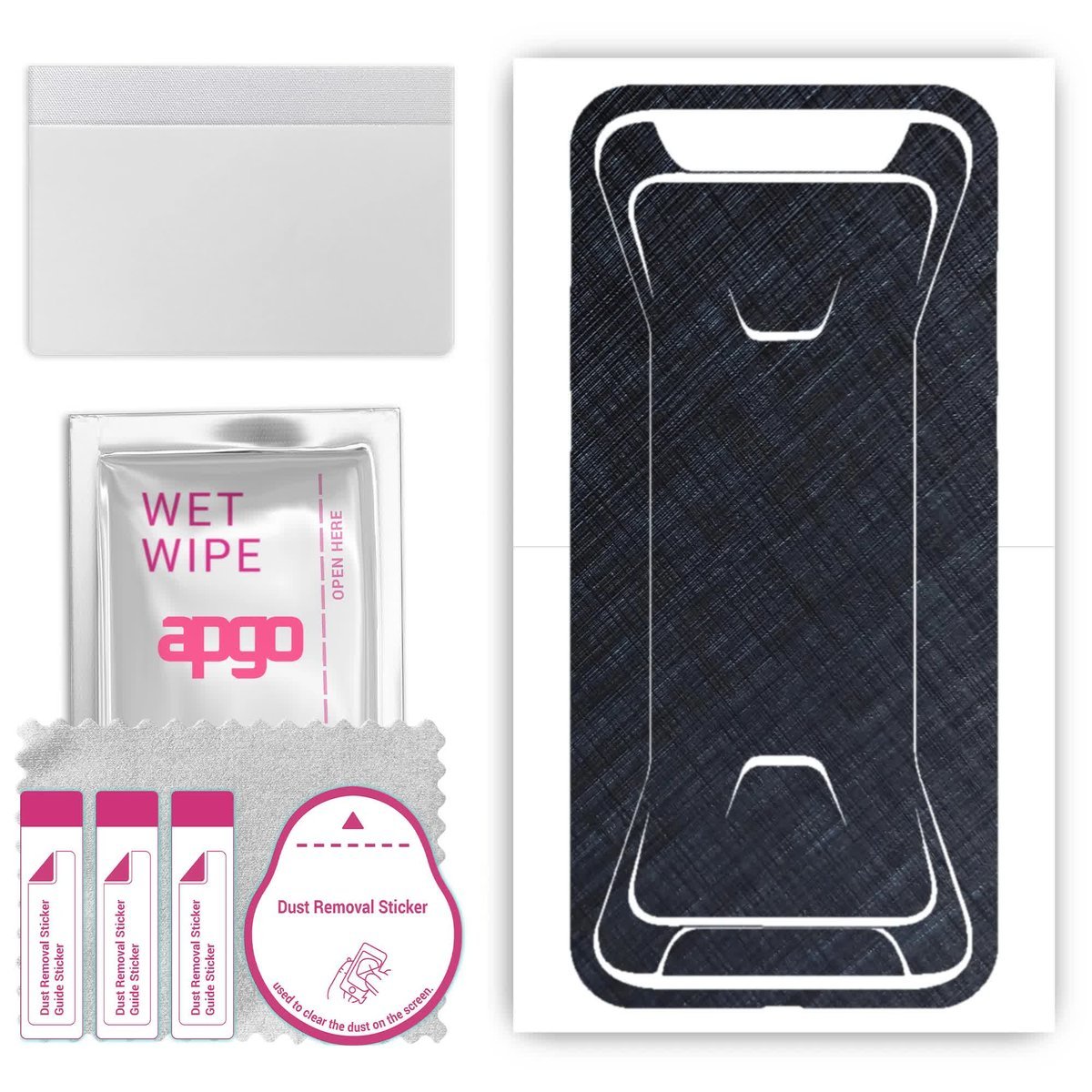 Folia naklejka skórka strukturalna na TYŁ do Black Shark - Tytan Niebieski - apgo SKINS