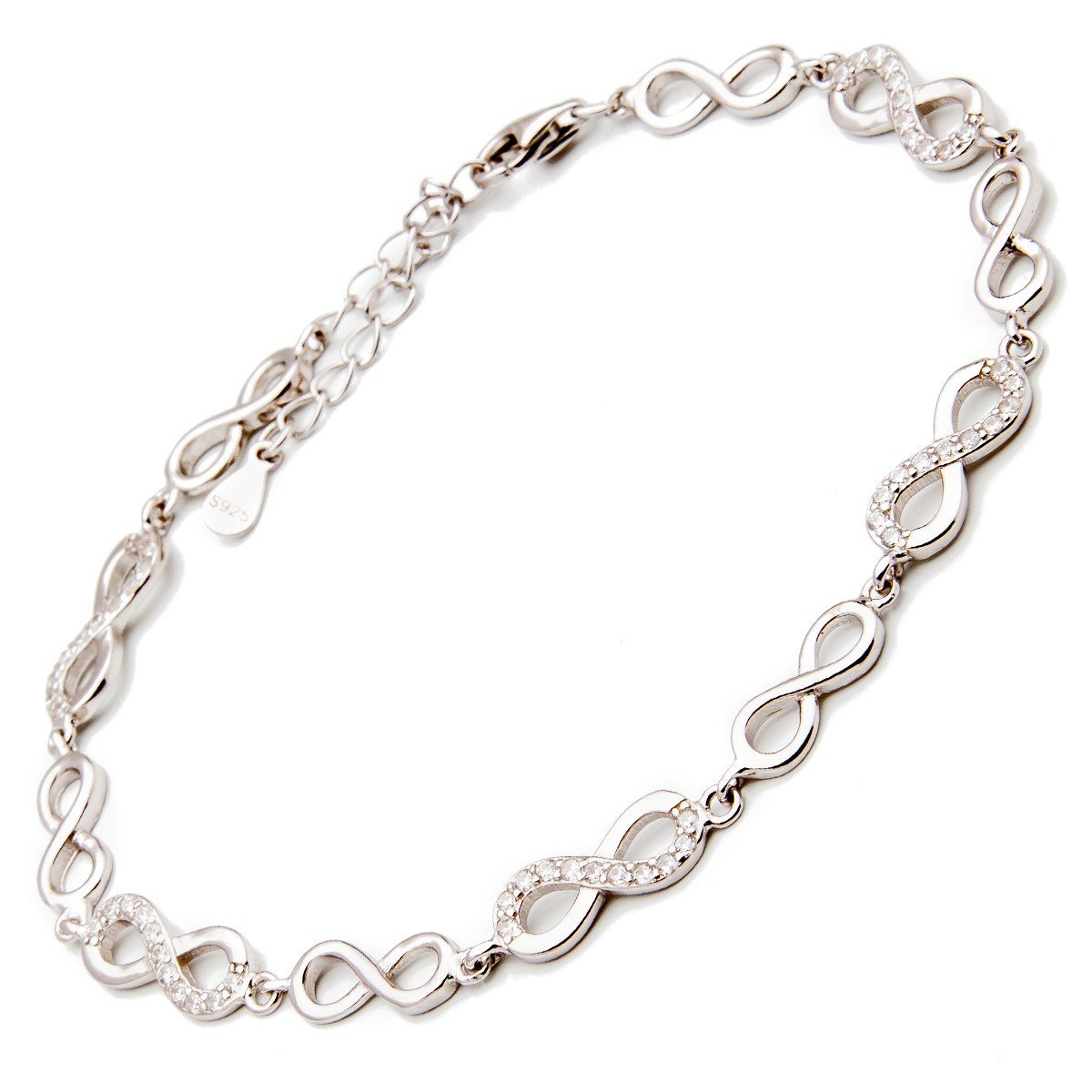 Srebrna bransoletka nieskończoność