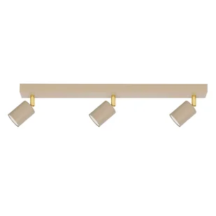 Beżowa lampa sufitowa, trzy reflektory na listwie K-5822 z serii MATI - Lampy sufitowe Beżowa lampa sufitowa, trzy reflektory na listwie K-5822 z serii MATI - Lampy sufitowe - miniaturka - grafika 1