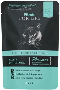 Fitmin Cat For Life Sterilized, 28 x 85 g - Łosoś - Mokra karma dla kotów - miniaturka - grafika 1
