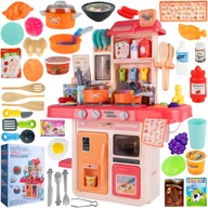 Zabawki AGD - Kuchnia Dziecięca Dla Dzieci Akcesoria 42 Szt Dźwięk Światło Para Woda - miniaturka - grafika 1