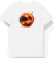 Koszulki męskie - Koszulka męska biała z motywem pomarańczowej piłki e-sportowej 3XL - miniaturka - grafika 1