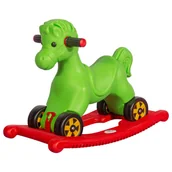 Skoczki dla dzieci - bujak dla dzieci Konik - zielony - miniaturka - grafika 1