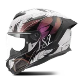 Kaski motocyklowe - Kask Integralny LS2 FF820 Rapid III Boho Złamany Biały/Czarny/RóżowyM - miniaturka - grafika 1