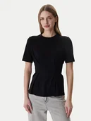 Koszulki i topy damskie - ONLY Top Elena 15368451 Czarny Slim Fit - miniaturka - grafika 1