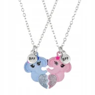 Biżuteria dla dzieci - Zestaw dwóch naszyjników dla przyjaciół BFF Słoniki - miniaturka - grafika 1