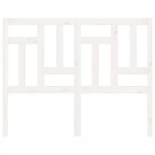 Lumarko Wezgłowie łóżka, białe, 145,5x4x100 cm, lite drewno sosnowe - Inne meble do sypialni - miniaturka - grafika 4