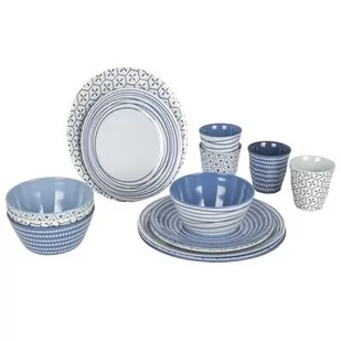 Bo-Camp, 16-częściowa zastawa stołowa, Mix & Match, melamina, niebieska - Serwisy obiadowe - miniaturka - grafika 1