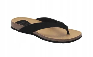 SCHOLL CZARNE DAMSKIE JAPONKI ZE SKÓRY NATURALNEJ 39 TLA - Klapki i japonki damskie - miniaturka - grafika 1