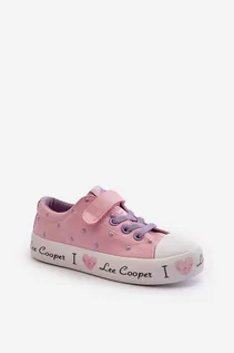 Buty dla dziewczynek - Trampki Dziewczęce Lee Cooper LCW-24-02-2160 Różowe-32 - grafika 1