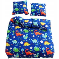 Pościel - Pościel 160x200 bawełna satynowa dwustronna GierekHoff 3 el dinozaury - miniaturka - grafika 1