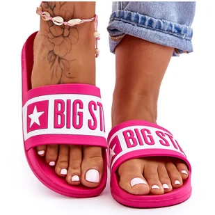 Damskie Klasyczne Klapki Big Star LL274741 Różowe - Klapki i japonki damskie - miniaturka - grafika 1