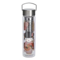 EIGENART Butelka Szklana Na Herbatę Z Pokrowcem Little Geisha 350 Ml 24,0x6,5 EA-3688811 - Shakery i bidony sportowe - miniaturka - grafika 1