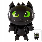 Balony i akcesoria - BALON FOLIOWY SZCZERBATEK SMOK DEKORACJA URODZINOWA NA PRZYJĘCIE 3D - miniaturka - grafika 1